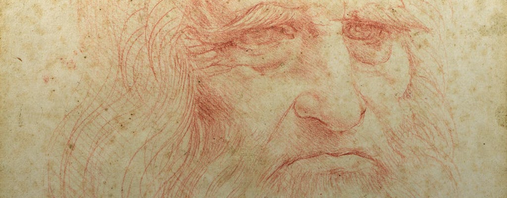 Leonardo da Vinci autoportret pominięcie linii z przewodnikiem
