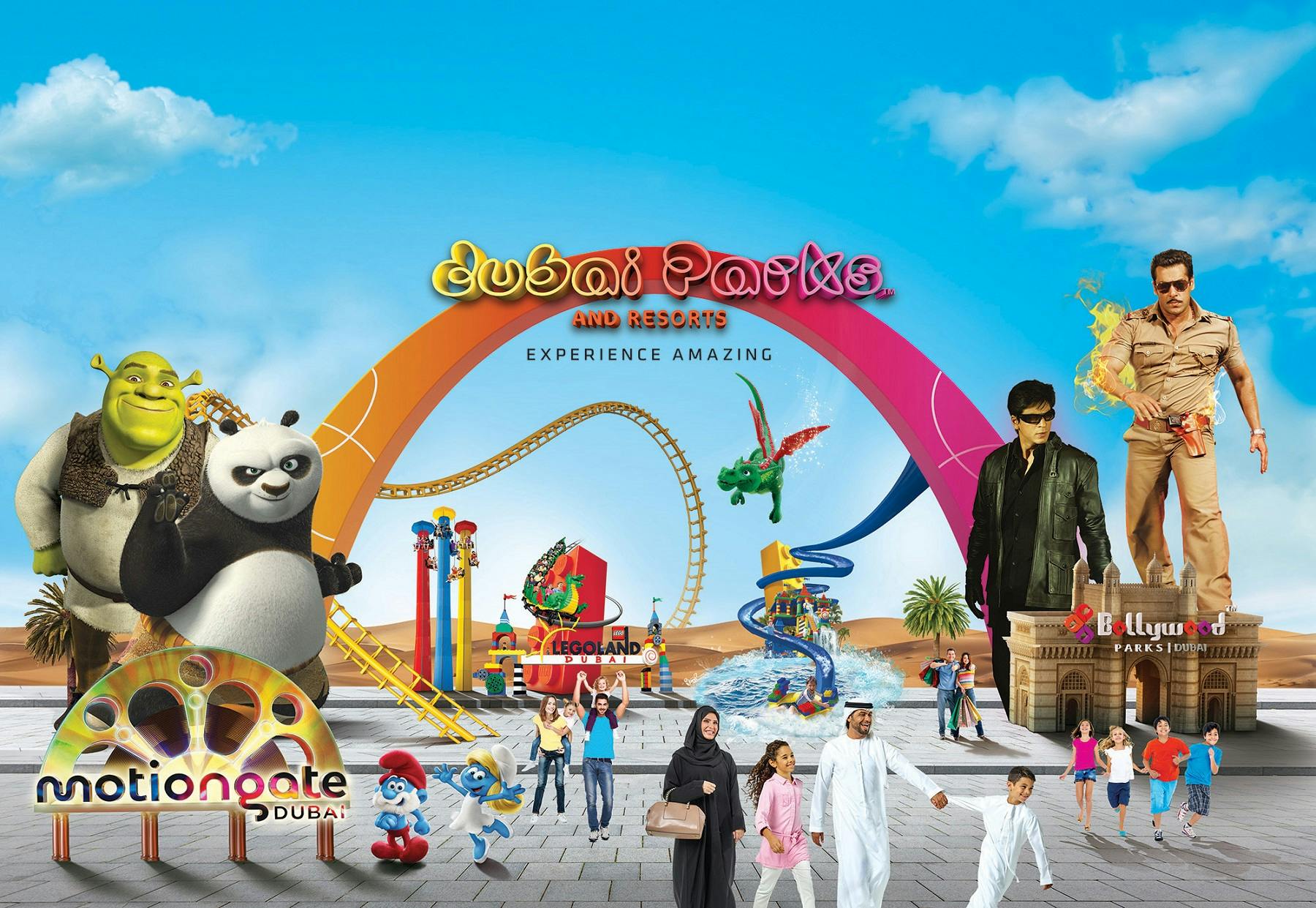 Bilhetes para Dubai Parks and Resorts com transfer