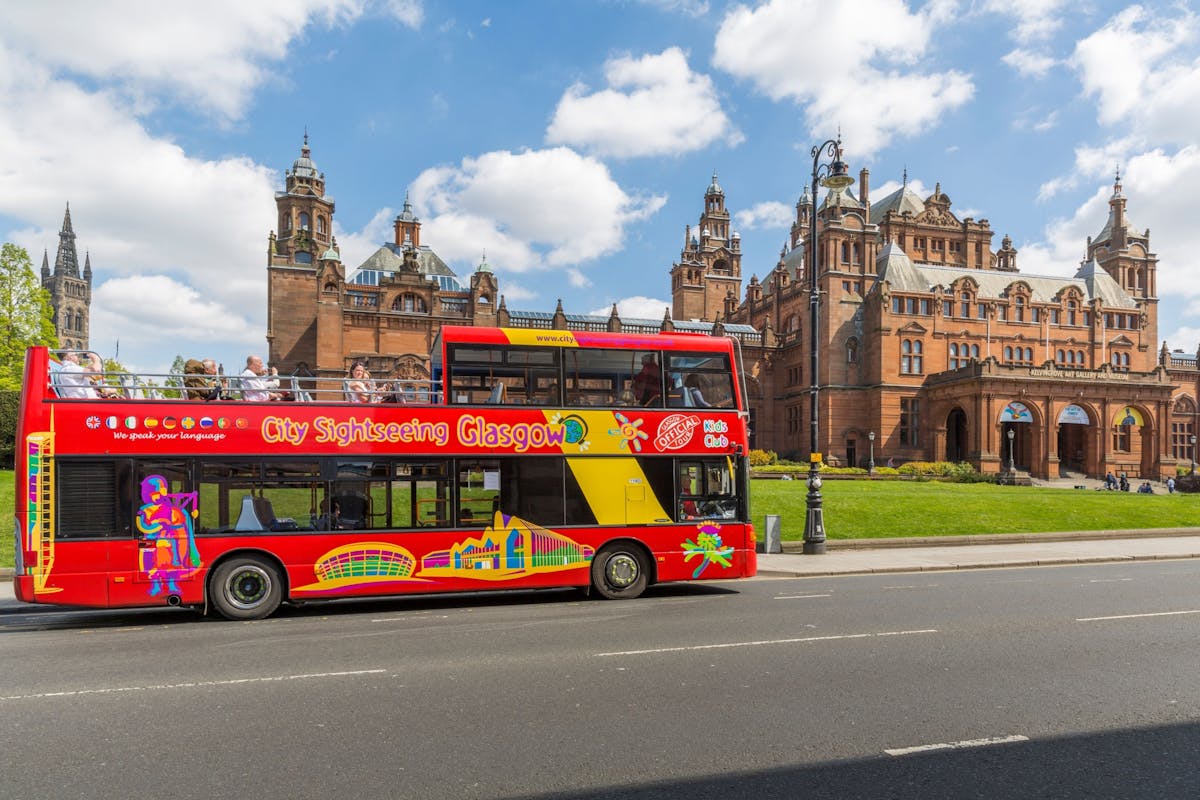 Hop-on hop-off bustour door Glasgow