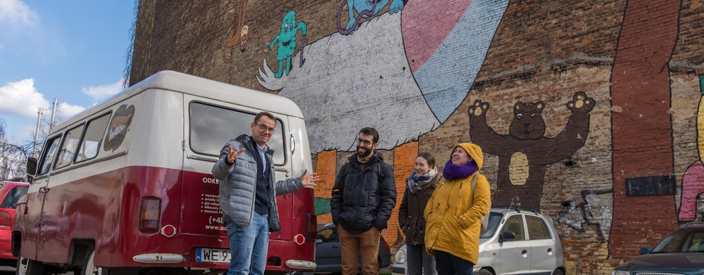 Warsaw off the beaten path tour in a retro minivan