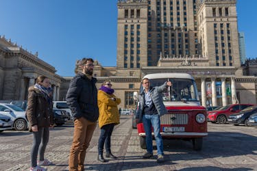 Warsaw Communism tour in a retro minivan