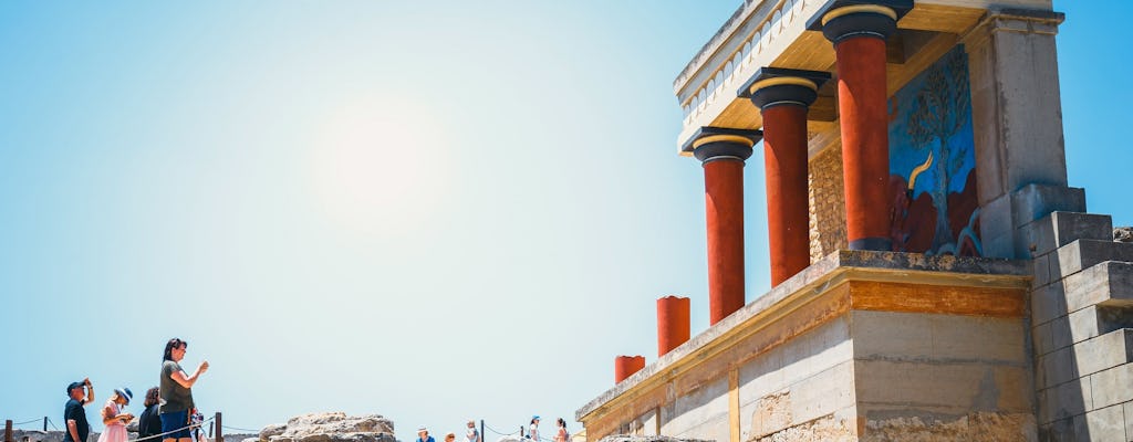 Bilhete eletrônico do palácio de Knossos com tour de áudio no seu telefone