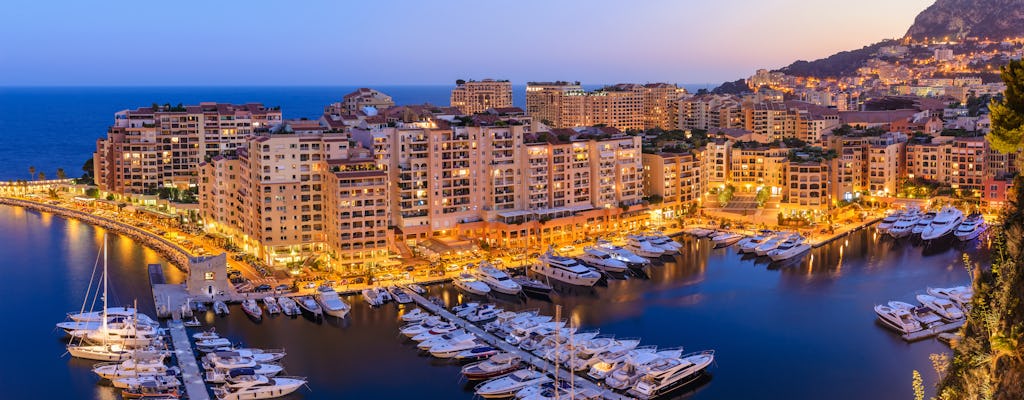 Monaco bij nacht uit Nice