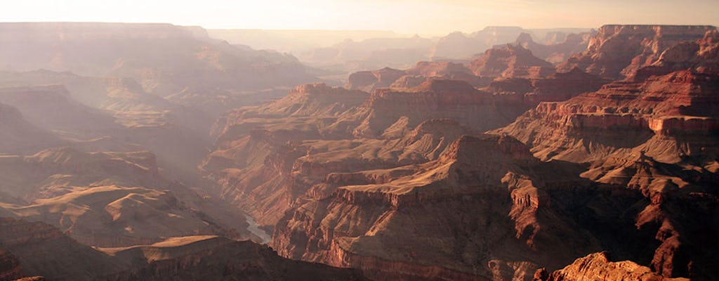 Tour en avion Grand Discovery avec tour Hummer au coucher du soleil dans le Grand Canyon