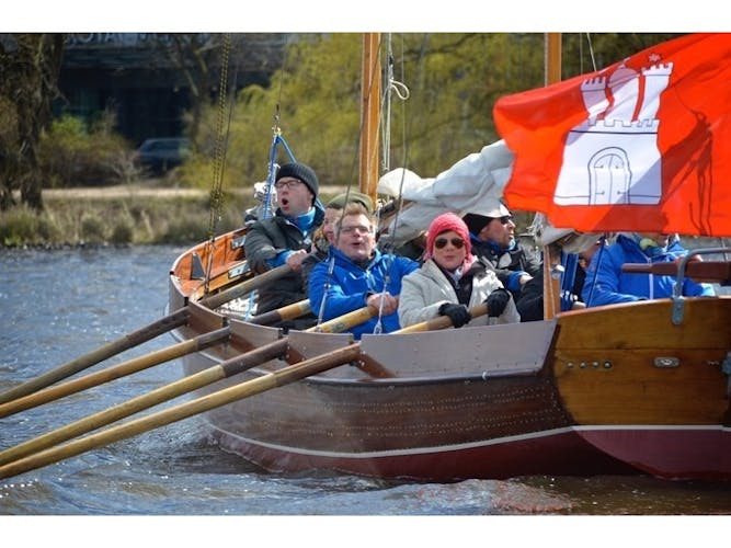 Sailing trip with two-mast sailing cutter on the Alster in Hamburg