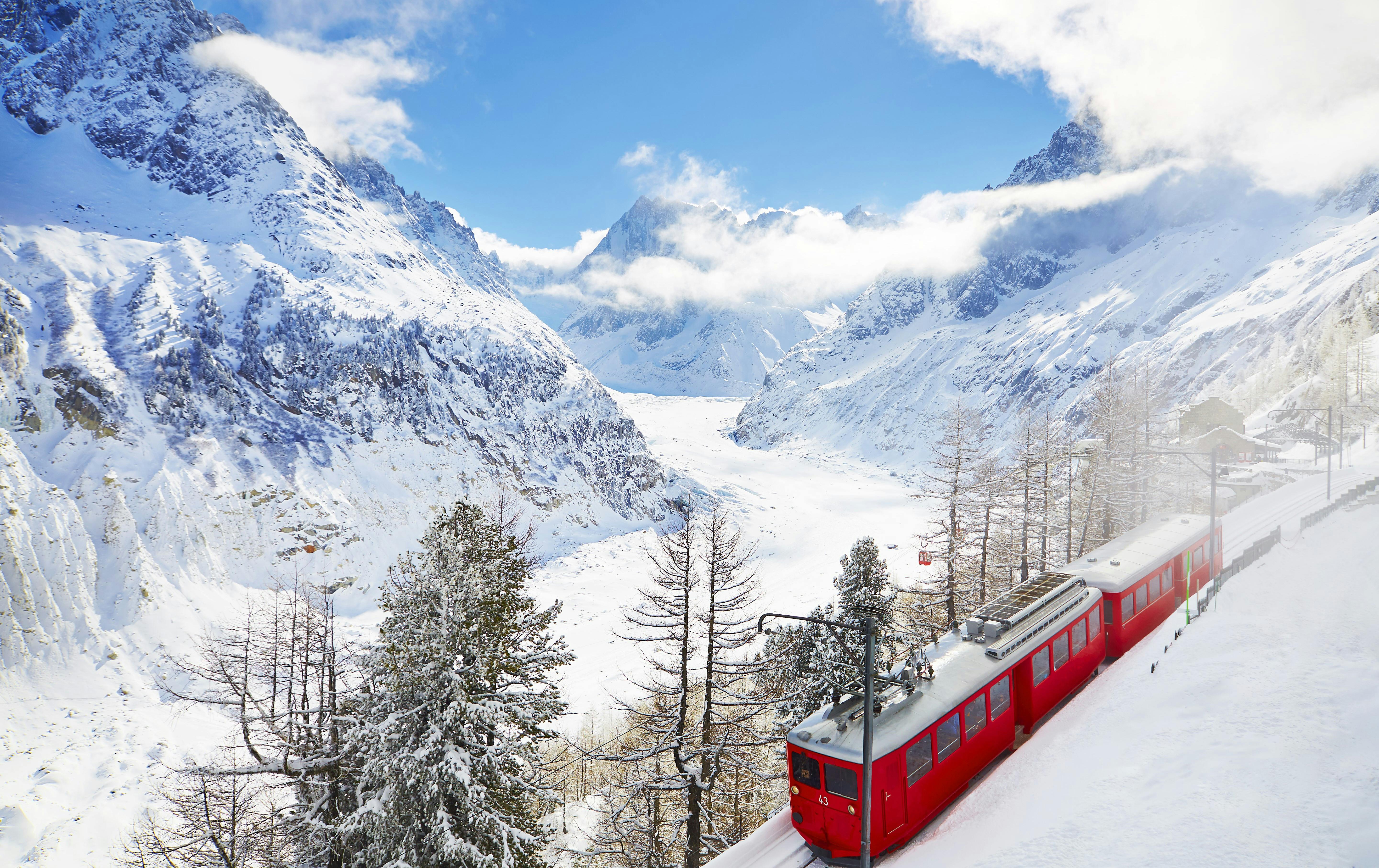 Wycieczka autobusowa z Genewy do Chamonix Mont Blanc pociągiem górskim
