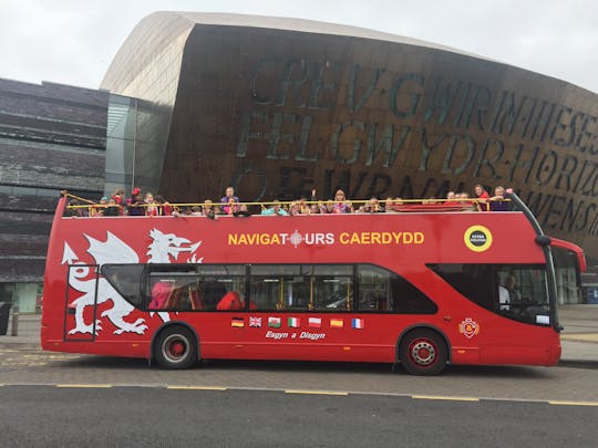 24 hour hop on hop off sightseeing bus tour in Cardiff