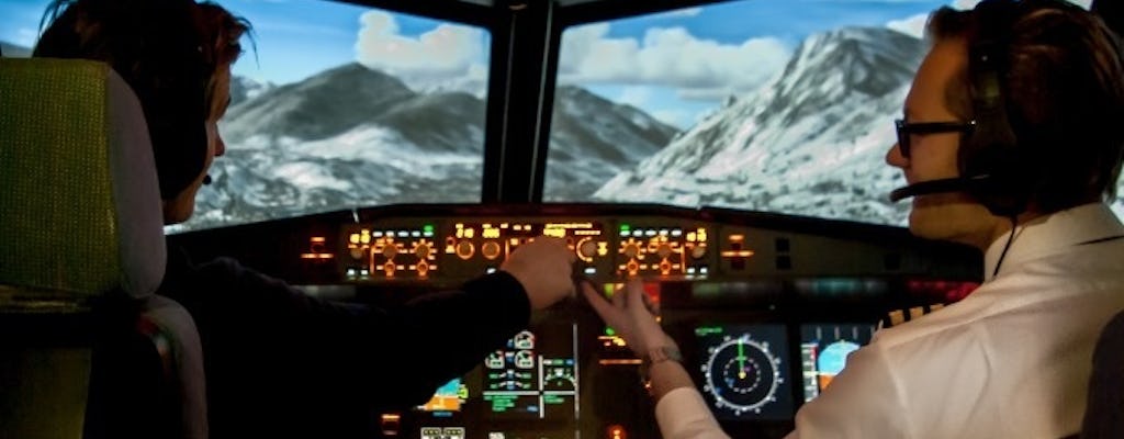 60 minuten durende vlucht in Airbus A320 vluchtsimulator Essen-Mülheim