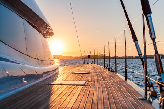 Cruzeiro de catamarã ao pôr do sol Mykonos