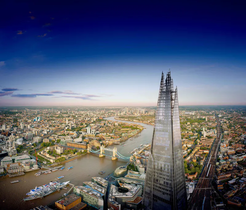 The Shard rising above the London skyline