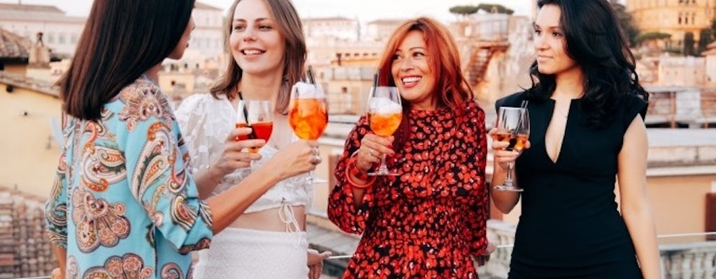 Rome private luxury rooftop tour with champagne and picknick basket