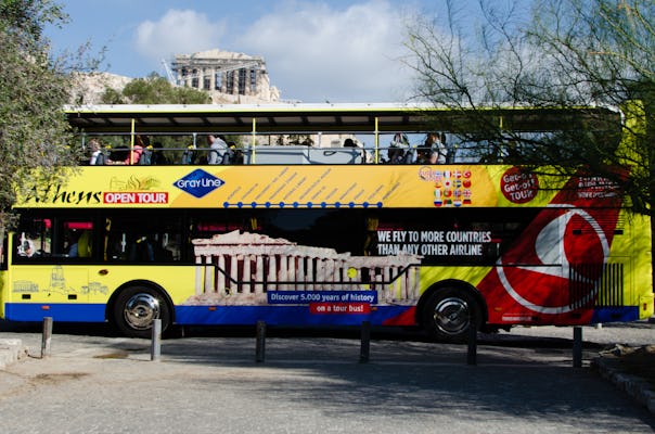 Tour in autobus hop-on-hop-off di Atene, Riviera e spiagge per 24, 48 o 72 ore