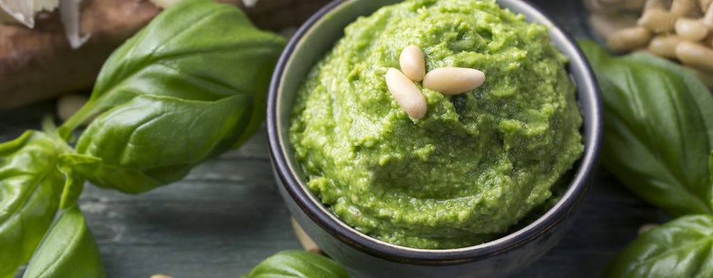 Aula de culinária pesto em Manarola