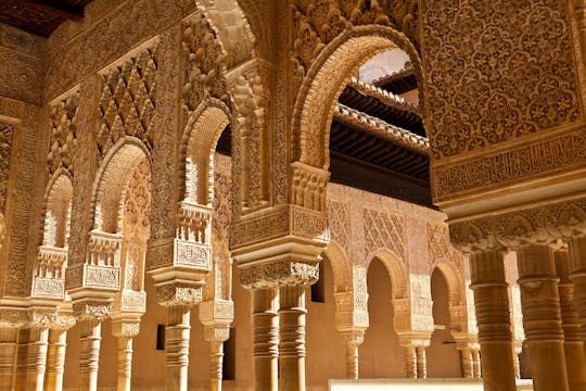 Bilhetes sem fila para os palácios de Alhambra e Nasrid e tour noturno guiado