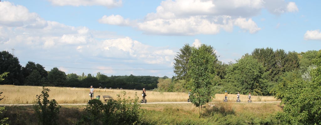 Zelfbalancerende scootertocht door Mannheim langs de Rijn