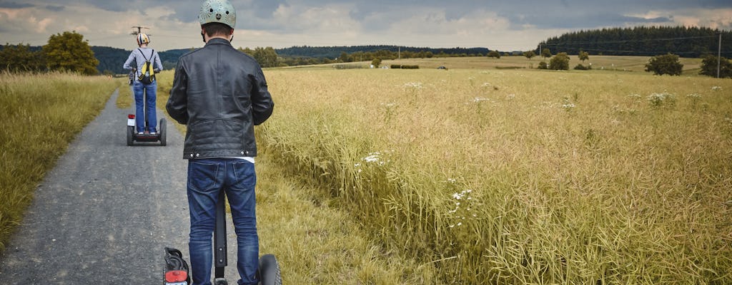 Zelfbalancerende scootertocht in de groene gordel van Frankfurt-Höchst