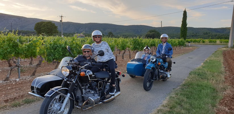 Tour of Sainte-Victoire and wine route by side-car motorcycle
