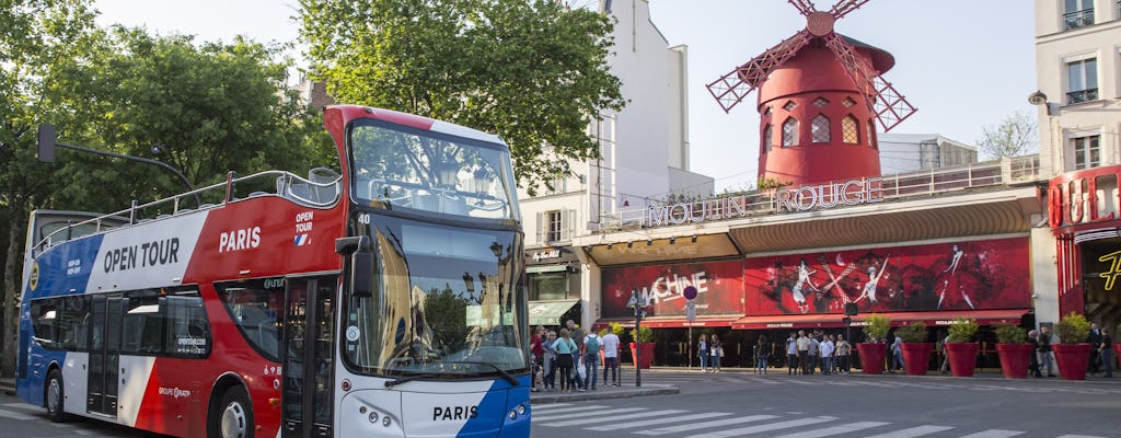 Open Tour Paris Hop-on Hop-off Bus with Cruise, Boat Pass or Night Tour option