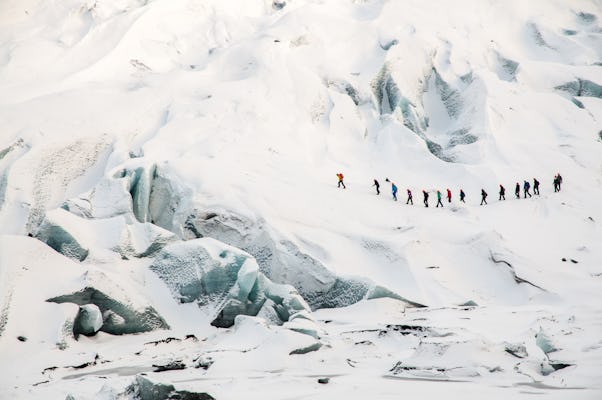 Wspinaczka lodowa Sólheimajökull i wędrówka po lodowcu