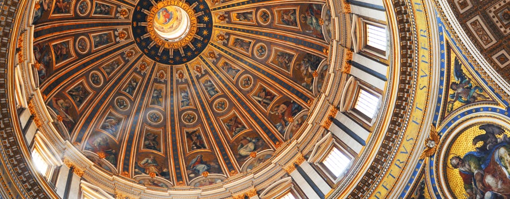 Subida à cúpula de São Pedro com visita guiada à basílica e criptas papais