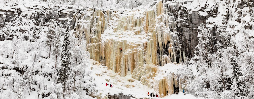 Cachoeiras de gelo de Korouoma e caminhada no parque nacional