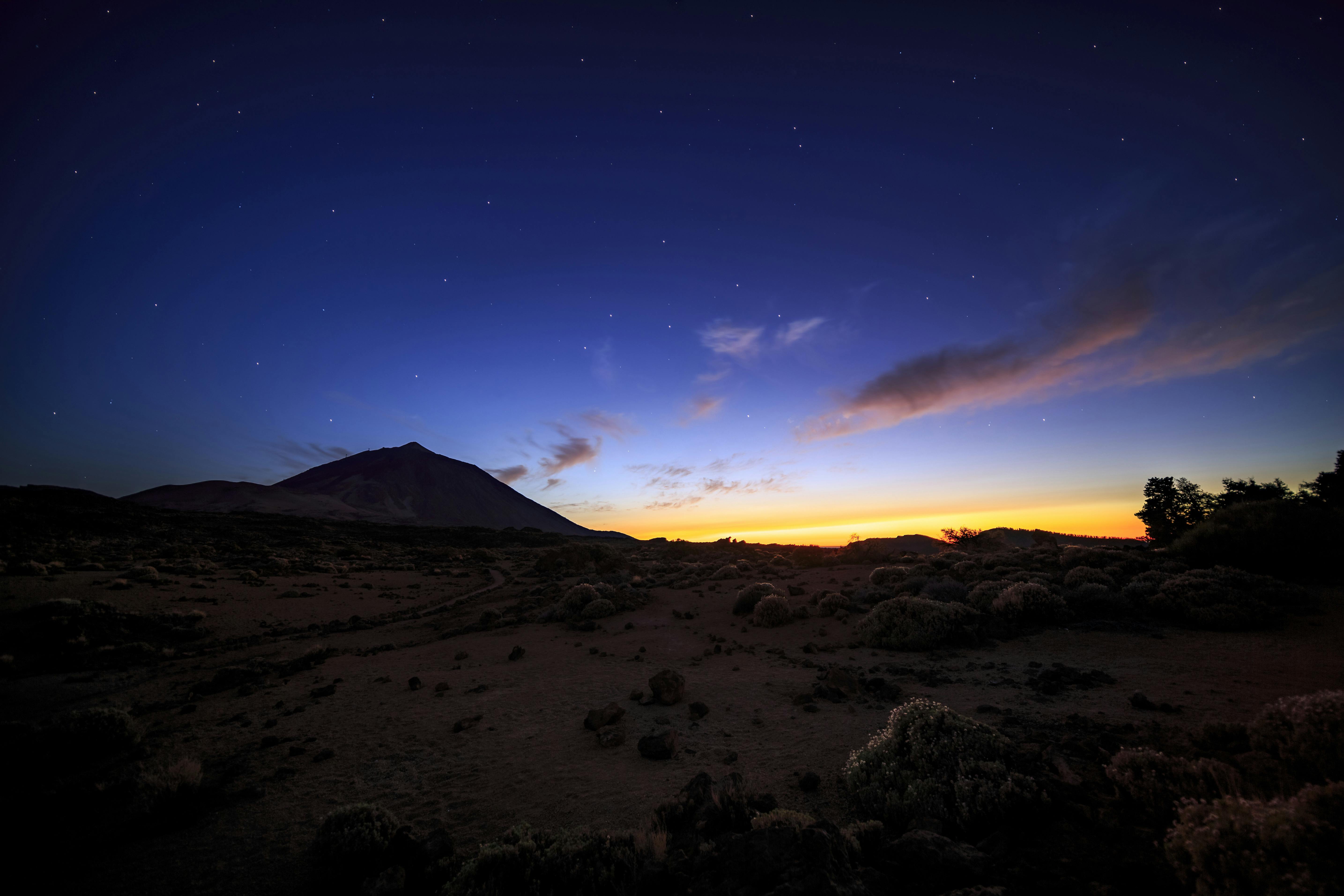 Le mont Teide de nuit