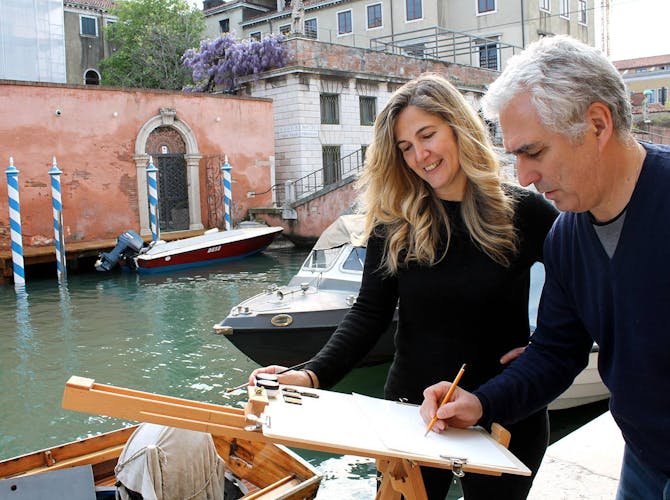 Watercolors workshop in Venice with a famous artist
