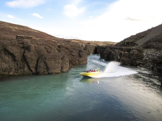 Jet boat in Gulfoss Canyon and beer tasting tour