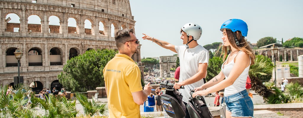 Self-balancing scooter tour of Imperial and Christian Rome with time machine show