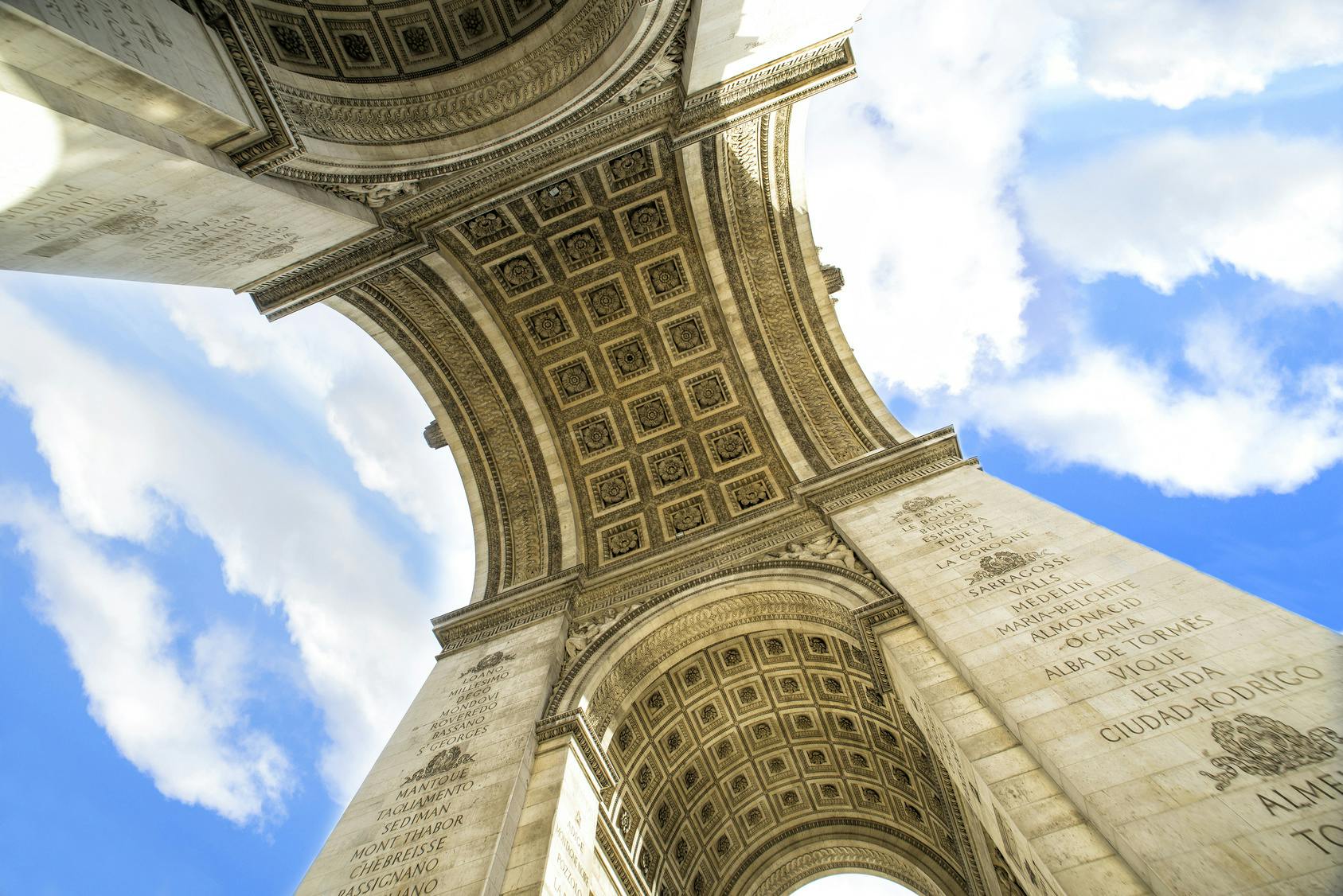 Arch of Triumph seen from inside, in Paris.jpg