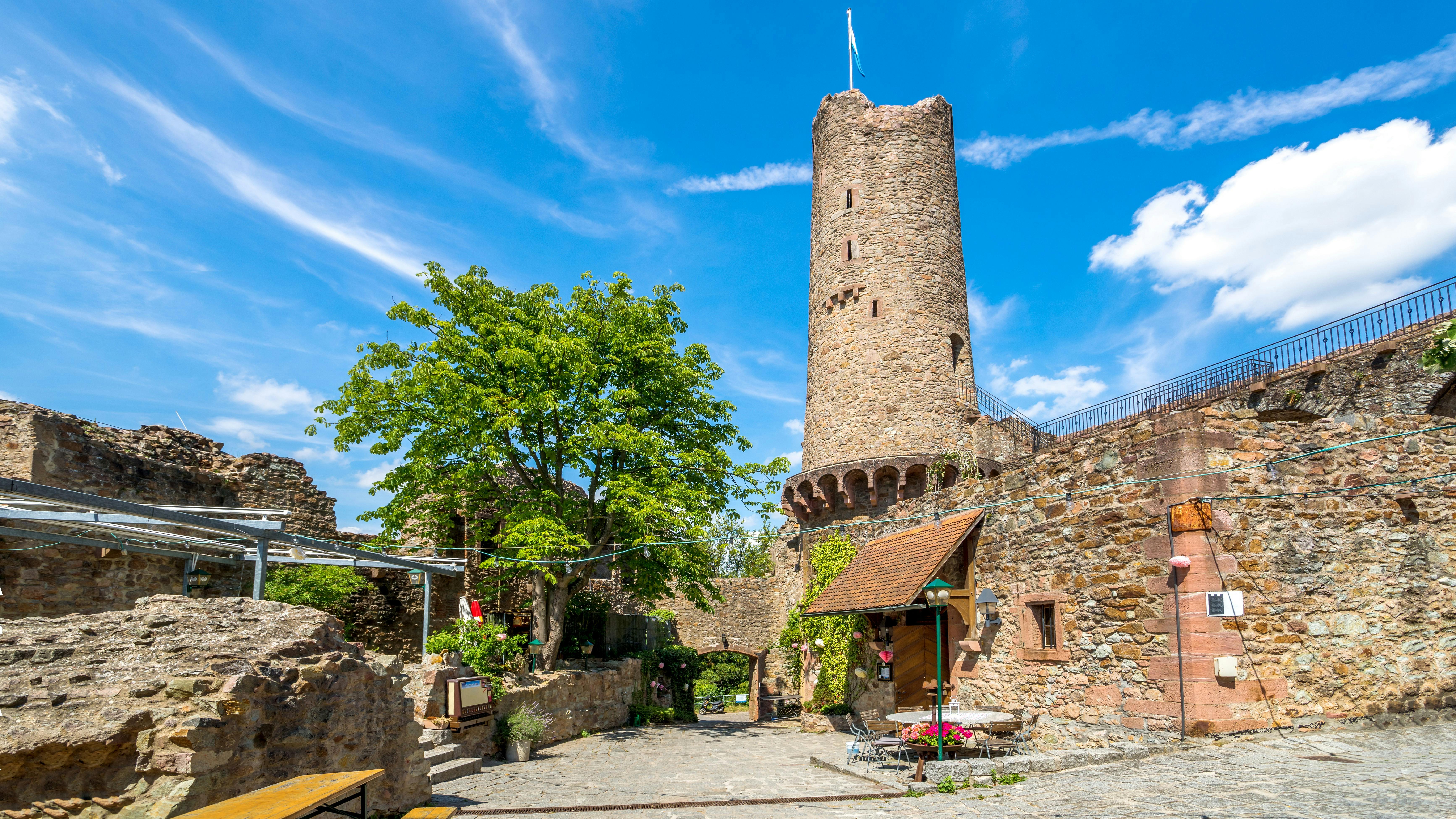 Tour in monopattino elettrico al castello di Windeck a Weinheim