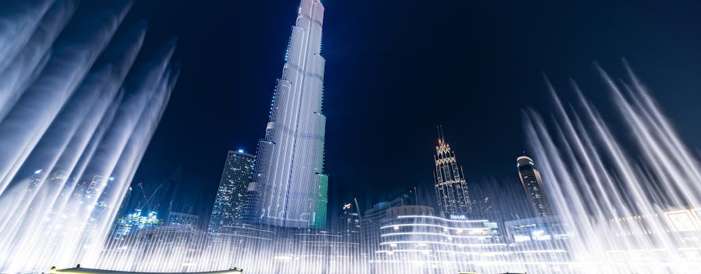 Dubai Fountain Show und Burj Seefahrt in einem traditionellen Boot