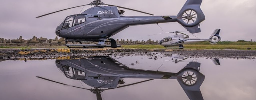 Schilderachtige helikoptervlucht boven Kaapstad