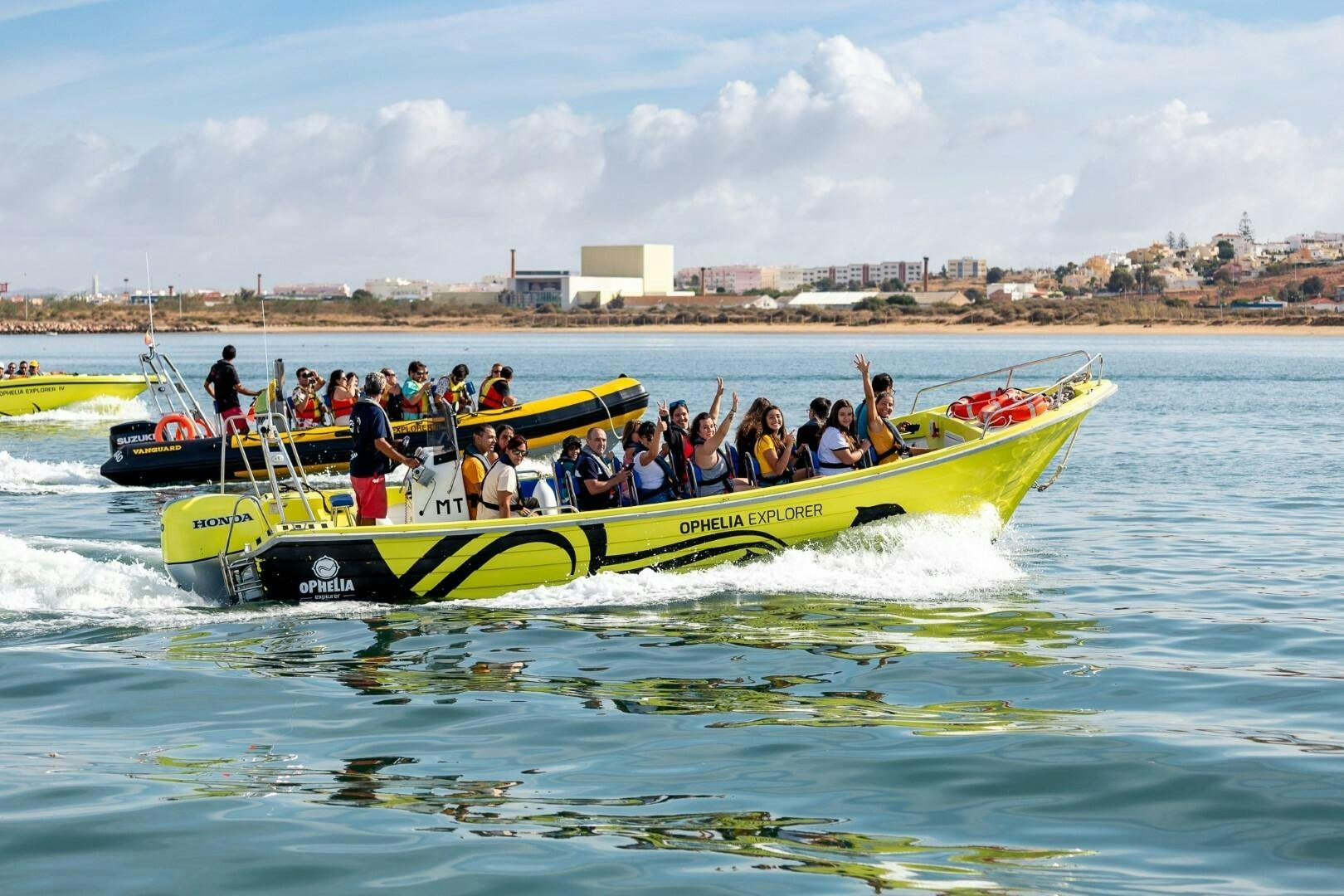 Visite en tout-terrain et croisière en bateau en Algarve