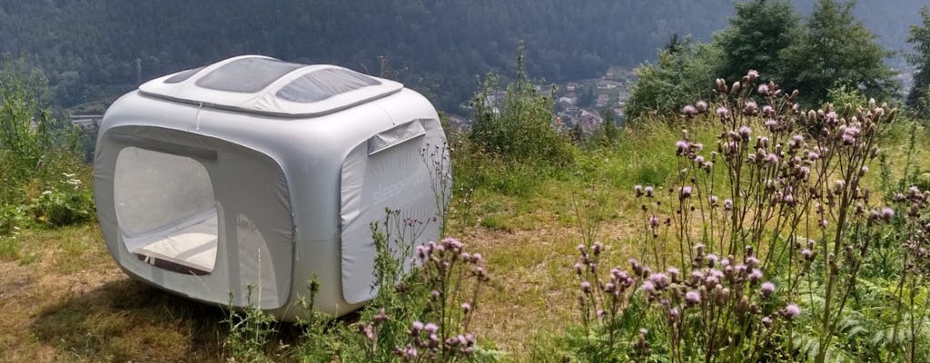 Panoramic overnight stay in a sleeperoo cube  on the Sommerberg