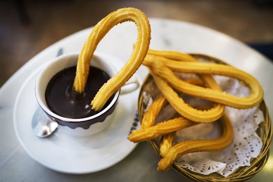 Self-balancing  scooter tour in Madrid with chocolate con churros