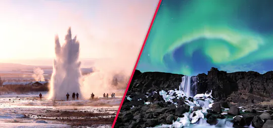 Excursión de día completo a la Laguna Azul y la Aurora Boreal