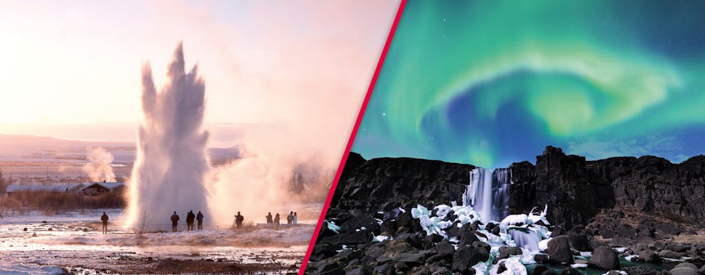 Tour di un'intera giornata della Laguna Blu e dell'aurora boreale