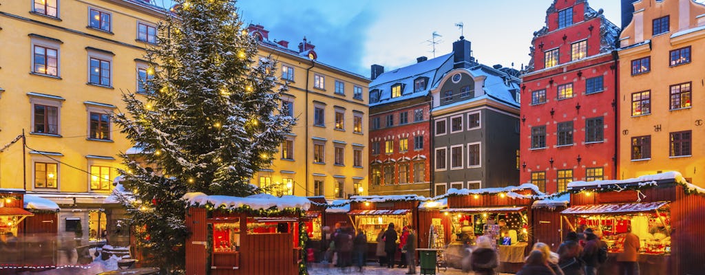 Spirito natalizio nel tour privato a piedi di Stoccolma