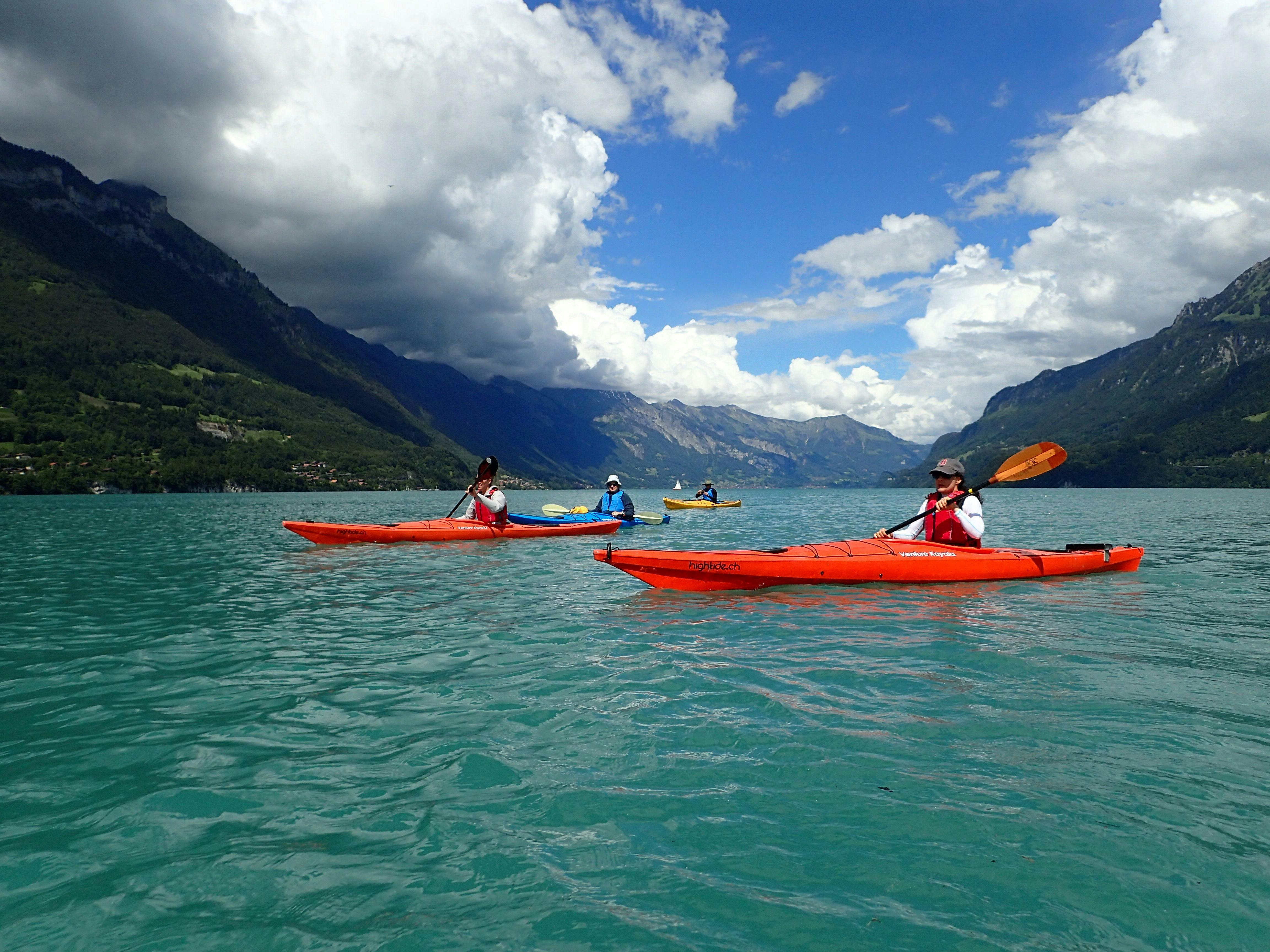 Half-day kayak tours on Lake Brienz