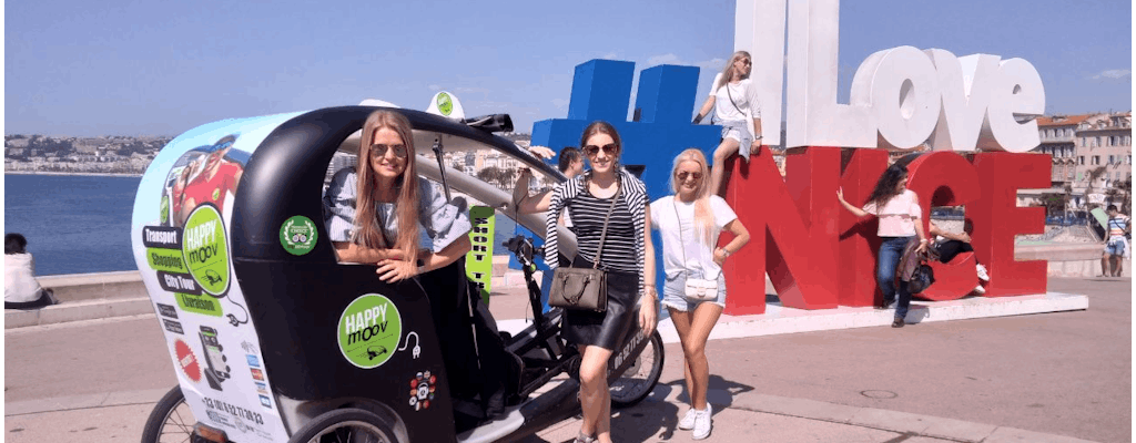 Stadstour met gids door elektrische riksja in Nice