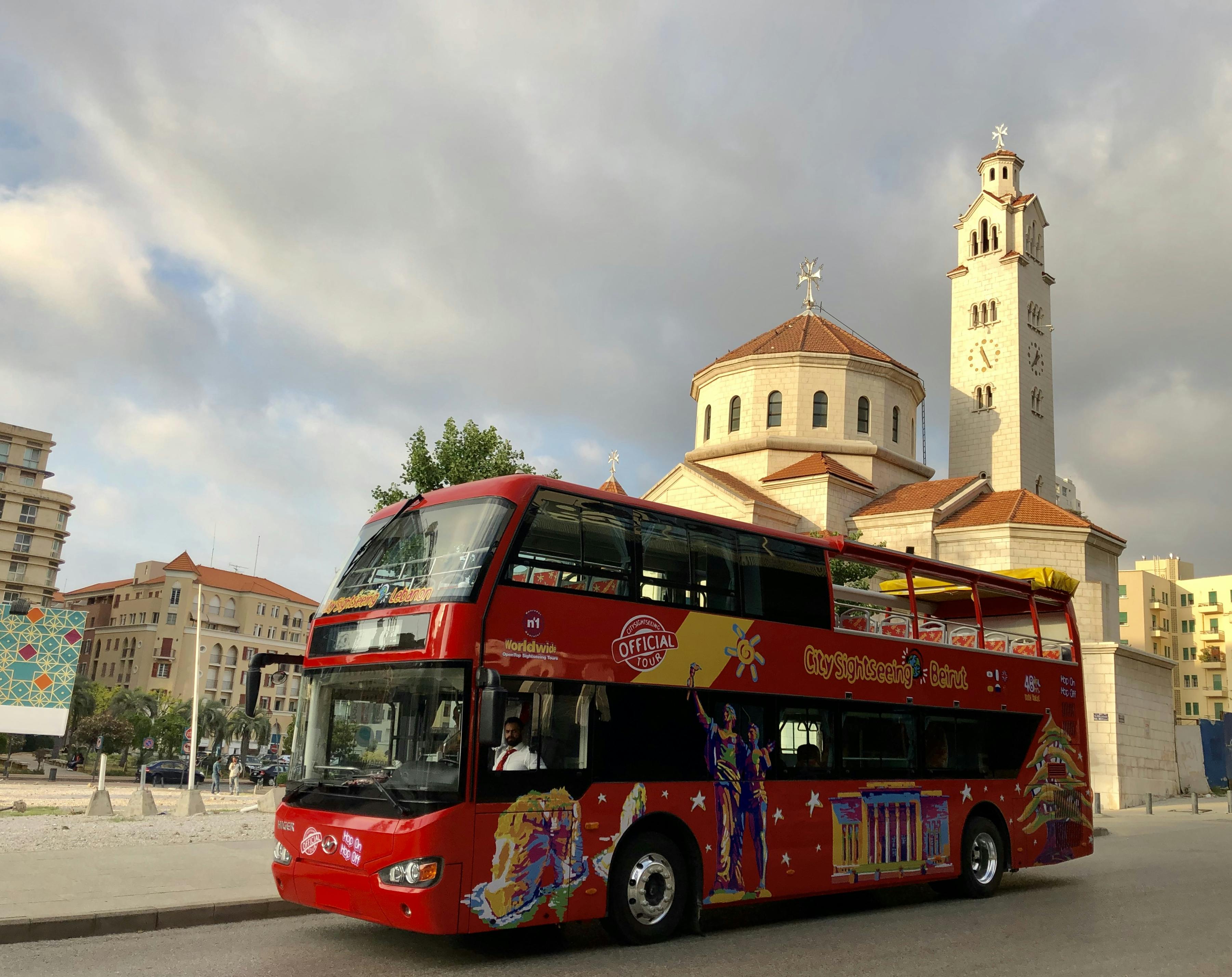 City Sightseeing hop-on hop-off bus tour of Beirut