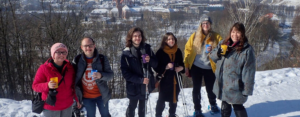 Caminhada panorâmica em raquetes de neve em Vilnius