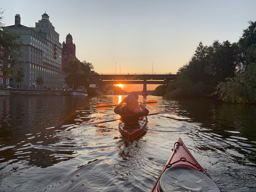 Excursion en kayak au coucher du soleil à Stockholm musement