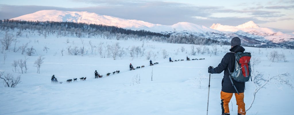 Guided Husky snowshoe hike