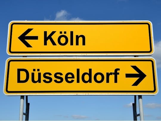 La rivalità tra Colonia e Düsseldorf visita guidata con merenda