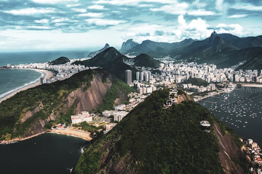 Toneelhelikoptervlucht in Rio