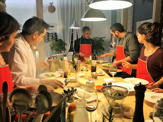 Mediterranean cooking class, tapas sampling and dinner in a private lounge Mediterranean cooking class, tapas sampling and dinner in a private lounge