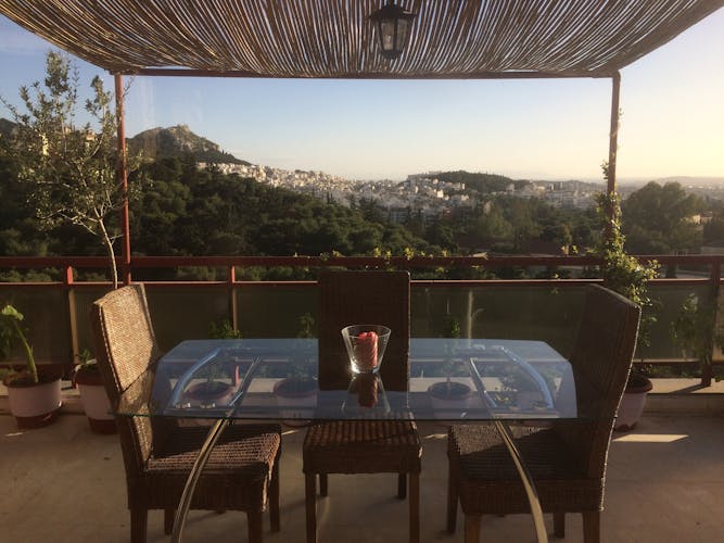 A Greek feast with an Acropolis view