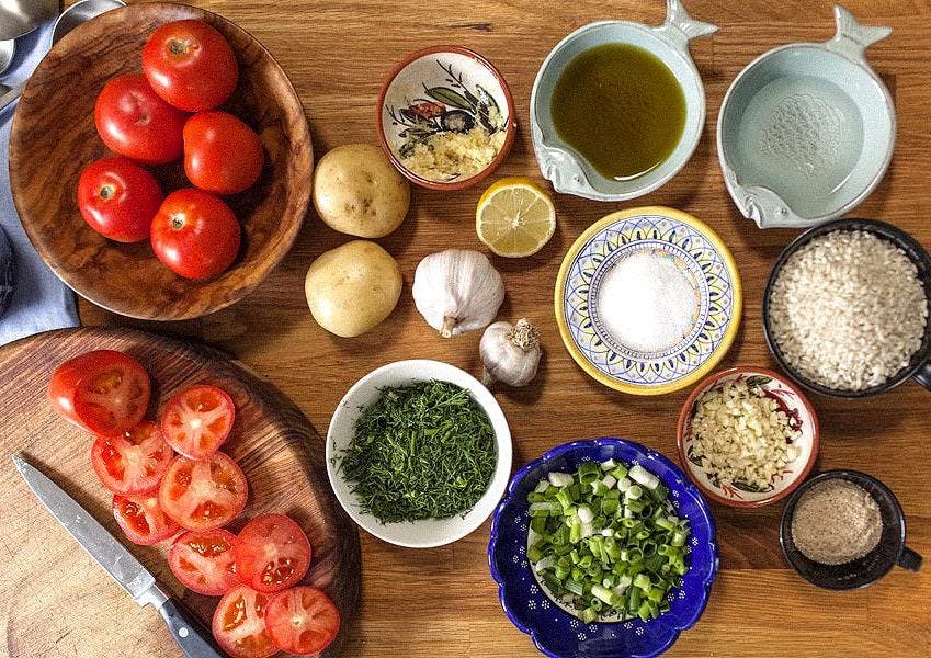 Travaux pratiques, cours de cuisine grecque traditionnelle